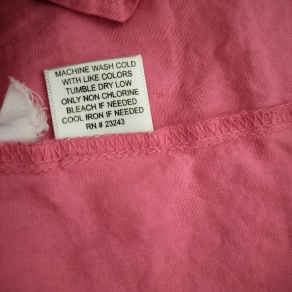 2561)New York & Co Pink Button down Tiered Poplin Long Sleeve Shirt Dress Size L - Picture 10 of 10